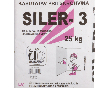siler_3_v_ UNINAKS PINTALAASTI SILER-3 VALKOINEN 25 KG