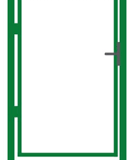 Käyntiportin runko K2000 X L1000MM RAL6005