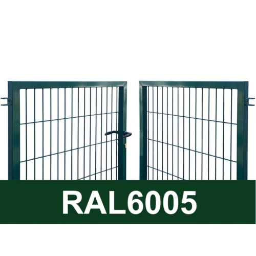 Verkkoaidan ajoportti STRONG, leveys 4 m, RAL6005 vihreä