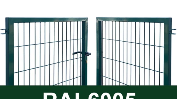 Verkkoaidan ajoportti STRONG, leveys 4 m, RAL6005 vihreä