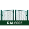 Verkkoaidan ajoportti, leveys 3 m RAL6005 vihreä