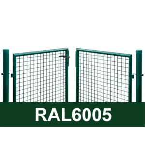 Verkkoaidan ajoportti, leveys 3 m RAL6005 vihreä