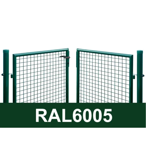 Verkkoaidan ajoportti, leveys 3 m RAL6005 vihreä