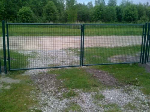 Verkkoaidan ajoportti, leveys 3 m RAL6005 vihreä