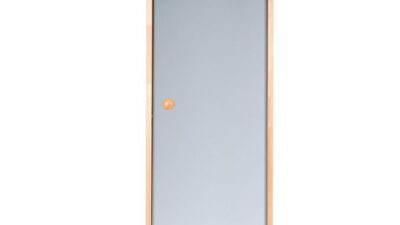 SAUNAOVI BASIC 8X19, HARMAA LASI, SLIM HARMAA, LEPPÄ 92MM