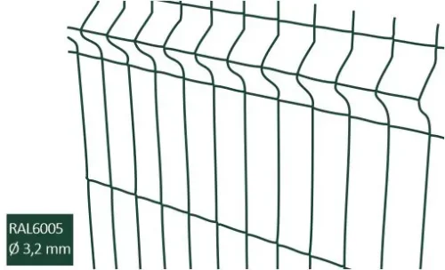 3D aitaelementti 3 mm RAL6005 vihreä