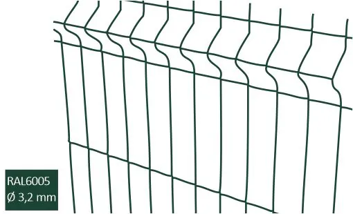 3D aitaelementti 3 mm RAL6005 vihreä