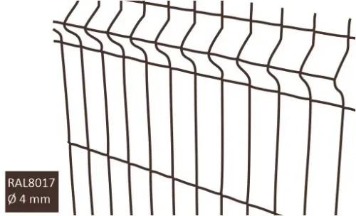 3D aitaelementti 4 mm RAL8017 ruskea