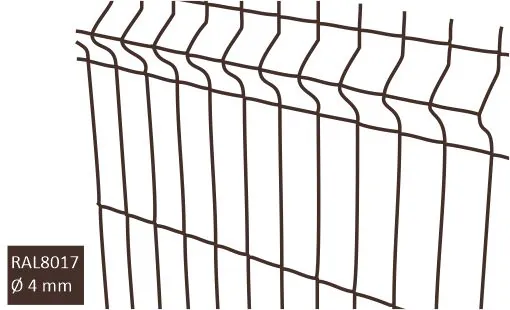 3D aitaelementti 4 mm RAL8017 ruskea