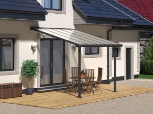 Terassikatos Olympia harmaa/kirkas