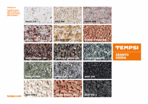 Tempsi julkisivulevy Granito 1250X2600x10mm, valkoinen 21R