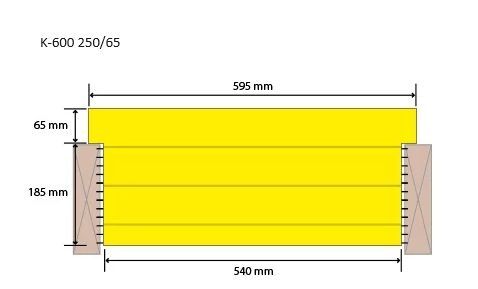 XPS Rossi seinä- ja kattopaneelit FI-K600 600 × 2600