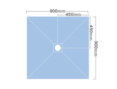 Tycroc suihkualusta trapilla 900×900×20 mm STC90
