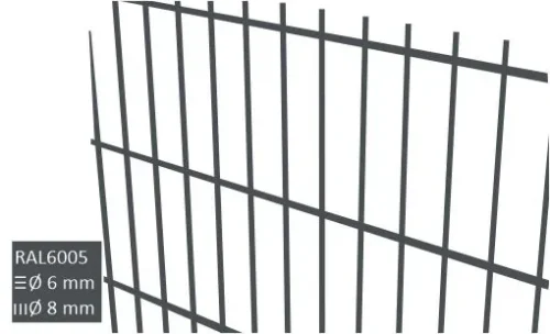 2D aitaelementti 8/6/8 RAL7016 harmaa