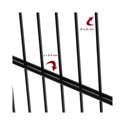 2D aitaelementti 8/6/8 RAL7016 harmaa