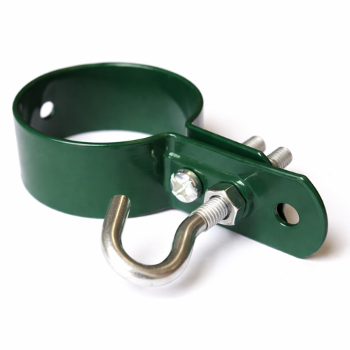 Kiristimen ja kiristystangon kiinnike tolppaan RAL6005 vihreä / sinkitty (ZN)