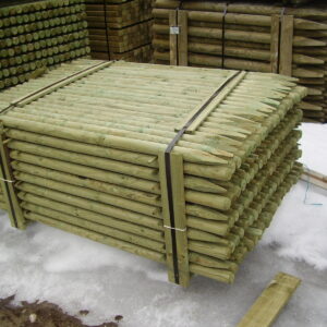 Pyöreä puinen aitatolppa Ø50 mm painekyllästetty, 220kpl/lava