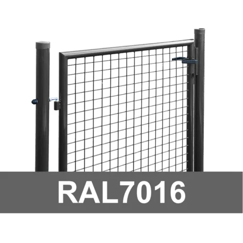 Verkkoaidan käyntiportti RAL7016 harmaa – leveys 1 m