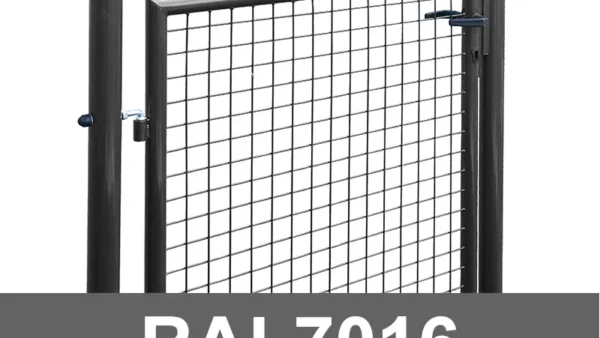 Verkkoaidan käyntiportti RAL7016 harmaa – leveys 1 m