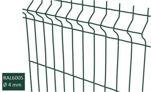 3D aitaelementti 4 mm RAL6005 vihreä