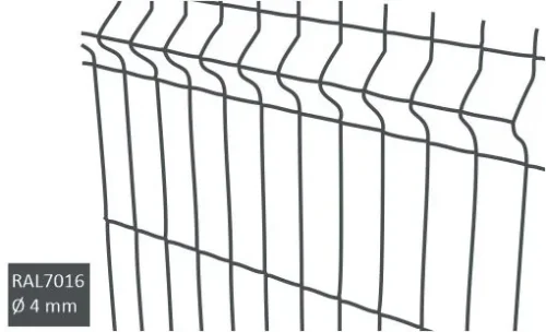 3D aitaelementti 4 mm RAL7016 antrasiitinharmaa