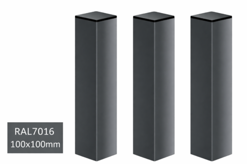 Vahva aitatolppa 100x100 mm RAL7016 harmaa