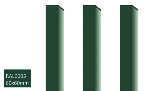 Kestävä aitatolppa 60x60 mm RAL6005 vihreä