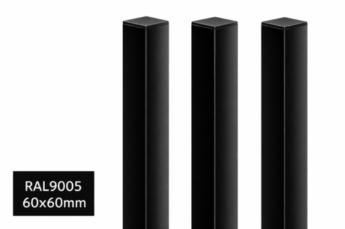 Kestävä aitatolppa 60x60 mm RAL9005 musta