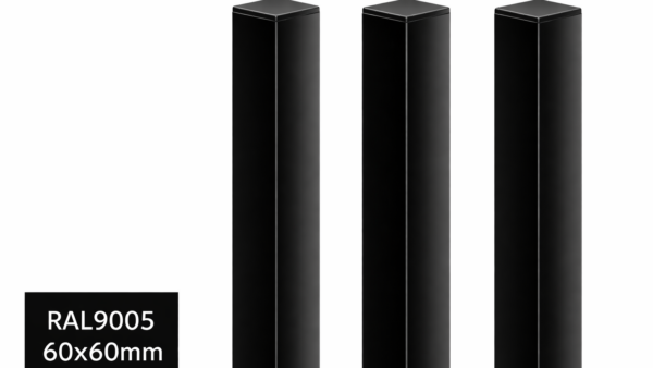 Kestävä aitatolppa 60x60 mm RAL9005 musta