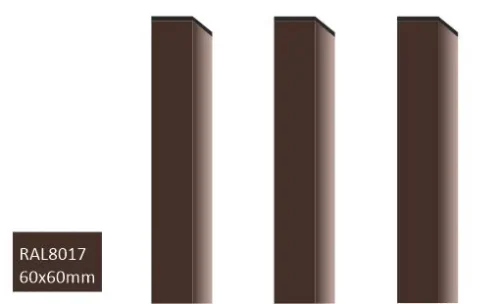 Aitatolppa 60x60 mm RAL8017 ruskea