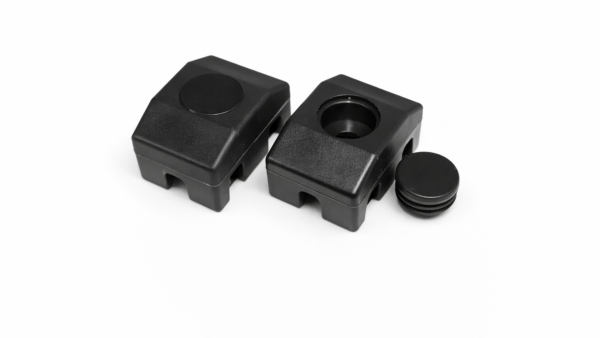 Paneelikiinnike tolppaan, 40x30mm musta