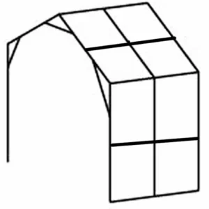 Kasvihuoneen jatko-osa KLASSIK 3×4 m – 2 m