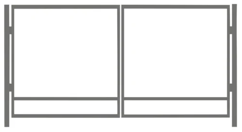 Ajoportin runko, leveys 4 m, RAL7016 harmaa
