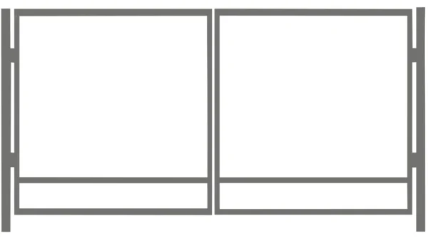 Ajoportin runko, leveys 4 m, RAL7016 harmaa Ajoportin runko, leveys 4 m, RAL7016 harmaa