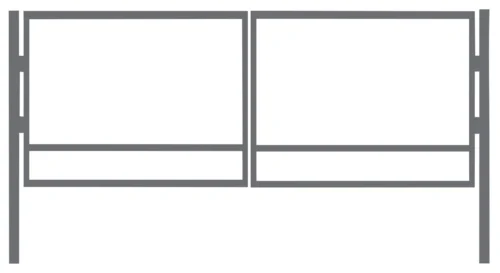 Ajoportin runko, leveys 5 m, RAL7016 harmaa