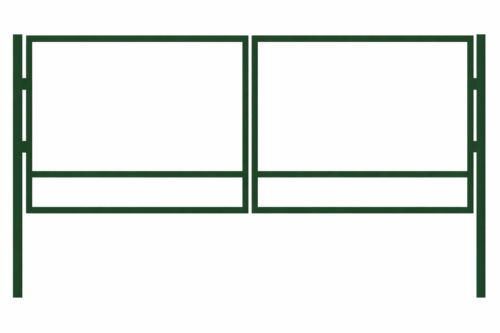 Ajoportin runko, leveys 5 m, RAL6005 vihreä