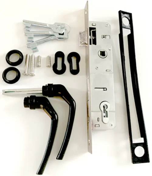 Portin lukko ”Buratino” Portin lukko “Buratino” – lukkosarja pyöreälle tolpalle, musta kahva