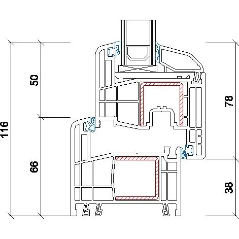 Seicom Classic 2K DK – 2-lasinen PVC-kippi-ikkuna